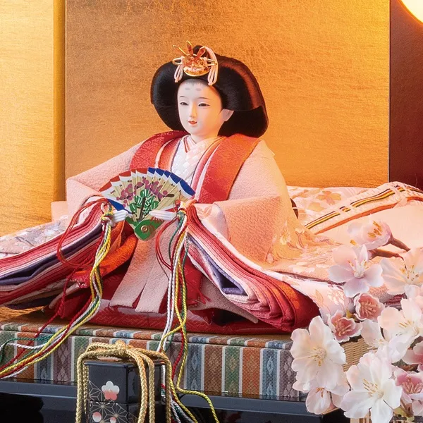 桜染め雛人形